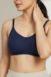Zivame Everyday Double Layered Non Wired 3/4th Coverage T-Shirt Bra - Navy Peony — thumbnail 5